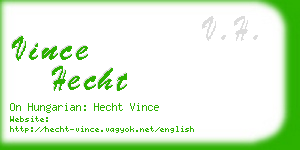 vince hecht business card